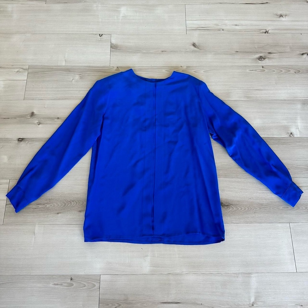 clio 80s 100% silk long sleeve blouse